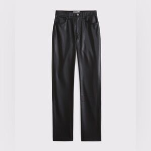 Abercrombie & Fitch Curve Love 90s Straight Faux Leather Pants